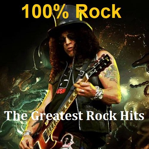 Постер к 100% Rock The Greatest Rock Hits (2023) FLAC